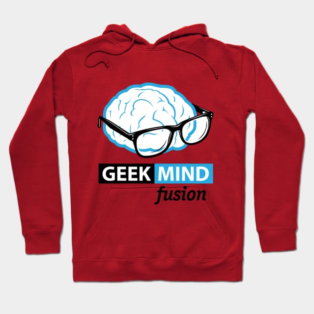 Geek Mind Fusion Brain Logo v 2.0 Hoodie by GeekMindFusion